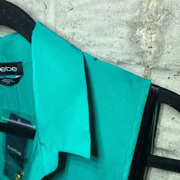 NWT MSRP $119 Bebe Green Sandi Open Back Dress Women's Size Small - Picture 8 of 9